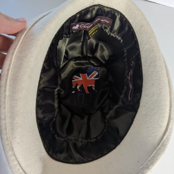 Wool Fedora Christy's Crown Series Tony Merenda Retro Hat Flower Tuft - Picture 6 of 8